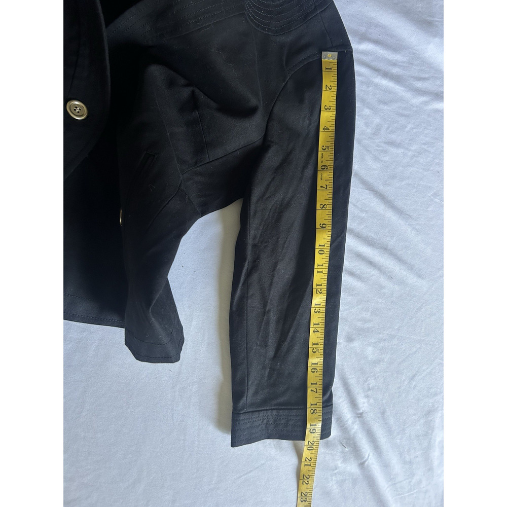Talbots Grace Fit Cotton Lightweight Blazer Womens Size 12 Black Classic NWT - Picture 7 of 7
